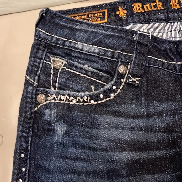 Rock Revival Denim Jeans Sz 29 stephanie easy capri - Picture 5 of 10